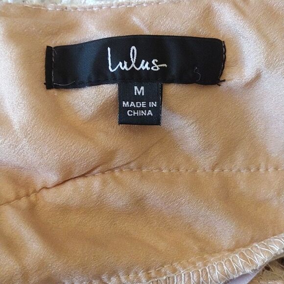 Lulu's Make My Wish White Crochet Lace Flutter Sleeve Mini Dress Medium - Picture 13 of 17